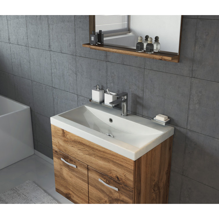 Belfry Bathroom Billington 600mm Vanity and Mirror Set Wayfair.co.uk
